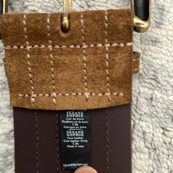 NWOT Sézane Sophie Belt in Taupe - size 80 - Picture 5 of 7